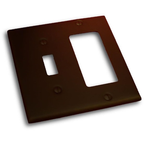 Residential Essentials Double Toggle and Rocker Switch Plate- Venetian Bronze 10825VB - main